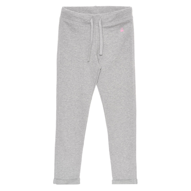 Pantaloni cu logo roz și margine întoarsă  336109