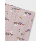 Pantaloni roz din bumbac organic cu imprimeu Peppa Pig Name it 336267 3