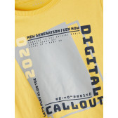 Bluză galbenă din bumbac, cu mâneci lungi, cu inscripția „Digital”. Name it 336368 3