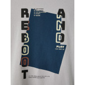 Bluză gri din bumbac, cu mâneci lungi, cu inscripția Reboot Name it 336383 3