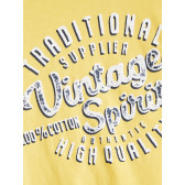 Bluză galbenă din bumbac cu mâneci lungi, cu imprimeu vintage spirit Name it 336386 3