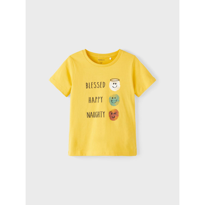 Tricou din bumbac Blessed pentru bebeluș, galben  336430