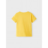 Tricou din bumbac Blessed pentru bebeluș, galben Name it 336431 2