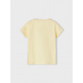 Tricou din bumbac Happiness pentru bebeluș, galben Name it 336439 2