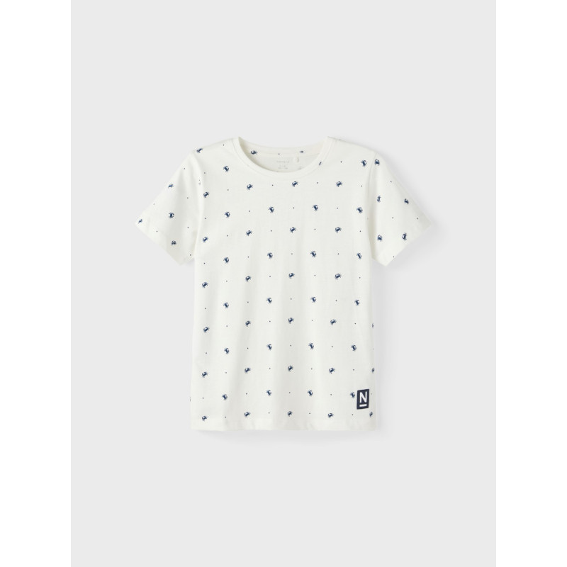 Tricou din bumbac cu imprimeu marin, alb  336459