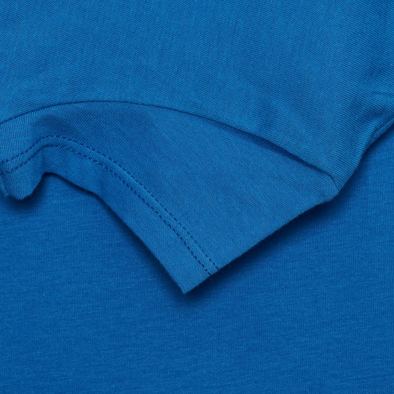 Tricou din bumbac cu marca și imprimeu ananas, albastru Benetton 336741 3