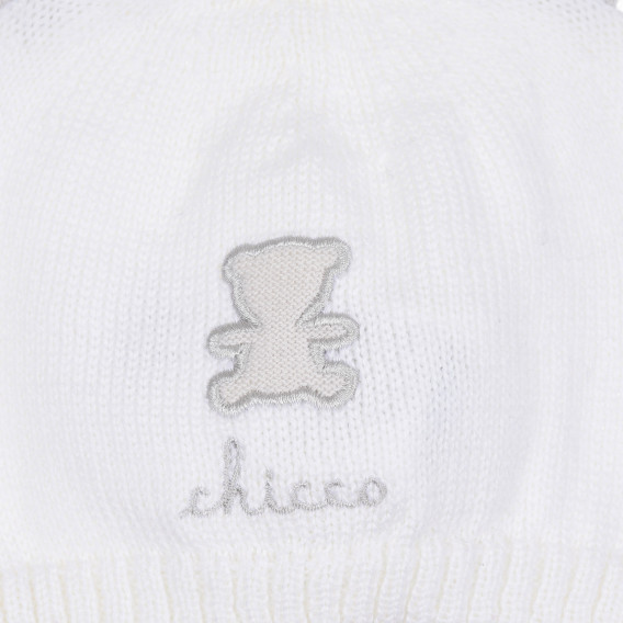 Pălărie albă Chicco cu marca și urechi Chicco 337076 2