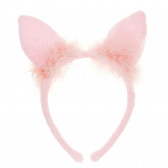 Tiara roz cu urechi de pisică și puf Chicco 338310 