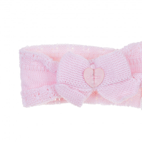 Bandă de păr împletită cu panglică pentru bebeluși, roz Chicco 338456 2