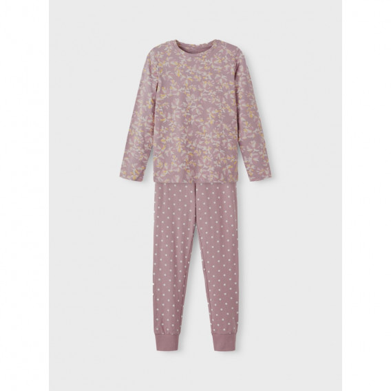 Numiți-o pijamale din bumbac organic, roz Name it 338888 