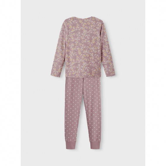 Numiți-o pijamale din bumbac organic, roz Name it 338889 2