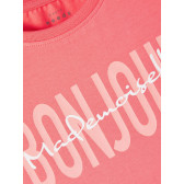 Numiți-i tricou din bumbac roz cu inscripția „Bonjour”. Name it 338932 3