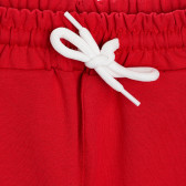 Pantaloni sport roșii ALG cu ursuleț de pluș ALG 339542 2