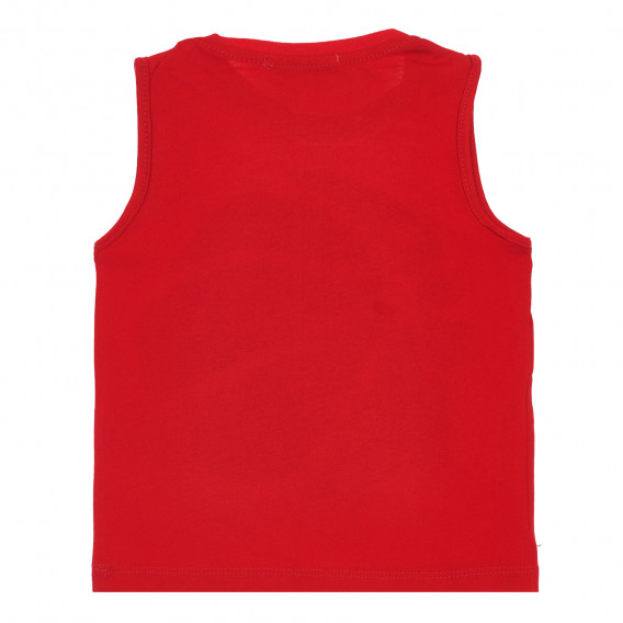 Tricou din bumbac și pantaloni scurți, roșu și negru Acar 339711 4