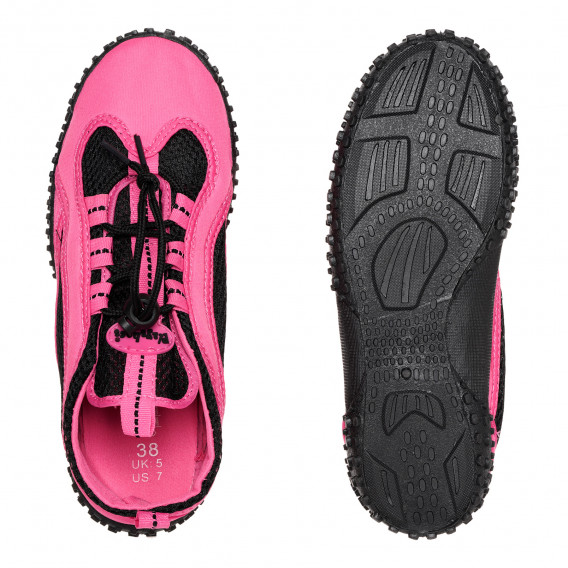 Pantofi aqua în roz cu accente negre Playshoes 339723 4