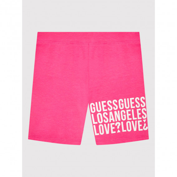 Pană scurtă Guess în roz cu logo Guess 340431 
