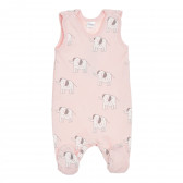 Salopetă din bumbac cu imprimeu pentru bebeluși, roz Pinokio 340510 
