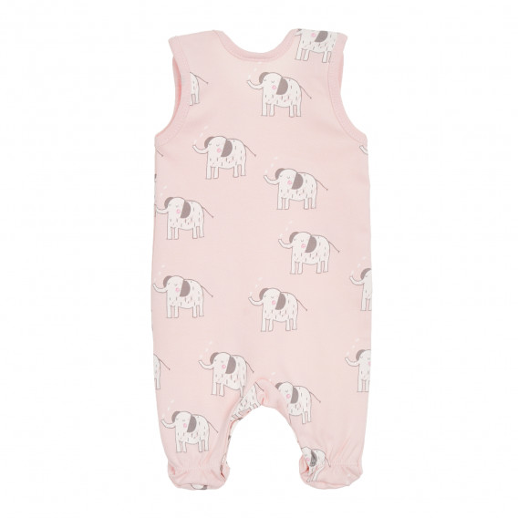 Salopetă din bumbac cu imprimeu pentru bebeluși, roz Pinokio 340513 4