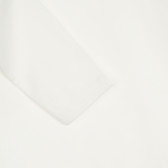 Bluză din bumbac - polo cu sigla mărcii pentru bebeluș, albă Benetton 340544 2