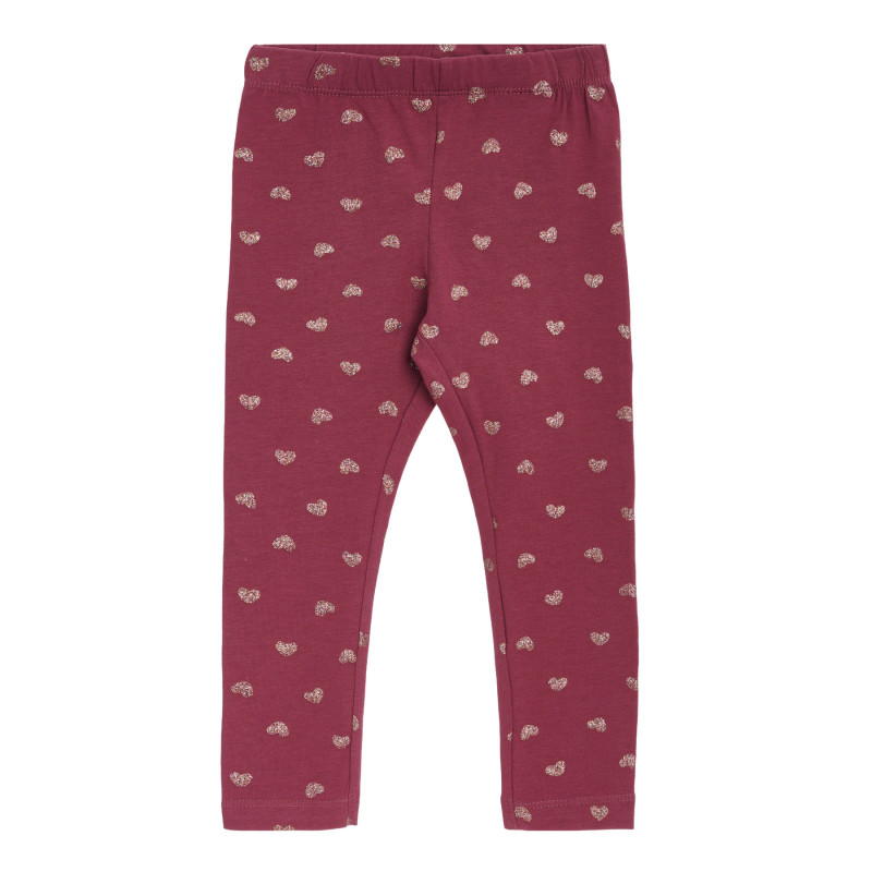 Pantaloni roz din bumbac, cu imprimeu figurat  340649
