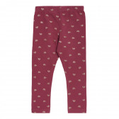 Pantaloni roz din bumbac, cu imprimeu figurat Name it 340651 3