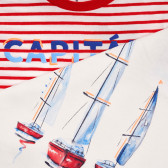 Mayoral set de doua tricouri cu motive nautice, rosu si alb Mayoral 340710 3