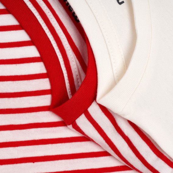 Mayoral set de doua tricouri cu motive nautice, rosu si alb Mayoral 340711 4