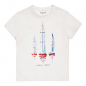 Mayoral set de doua tricouri cu motive nautice, rosu si alb Mayoral 340713 2
