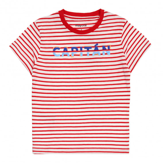 Mayoral set de doua tricouri cu motive nautice, rosu si alb Mayoral 340715 6