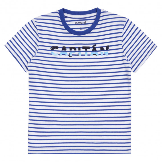 Mayoral set de doua tricouri cu motive nautice, albastru si alb Mayoral 340847 6