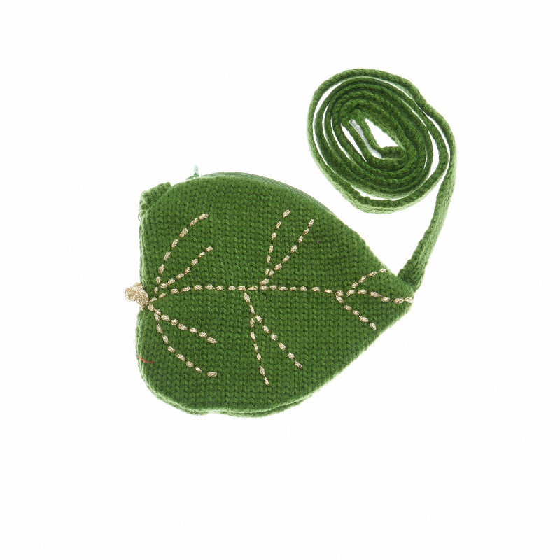 Geantă tricotată, în formă de frunză pentru fete  34141