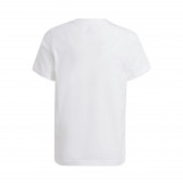 Bluză cu mâneci scurte cu logo-ul mărcii, albă Adidas 342284 2