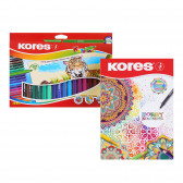 Set pixuri conice colorate, 20 de culori Kores 342408 