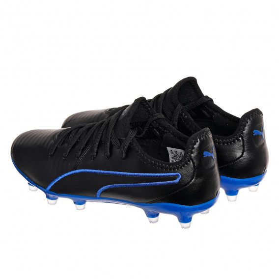 Pantofi sport din piele neagră cu accente albastre Puma 344729 3