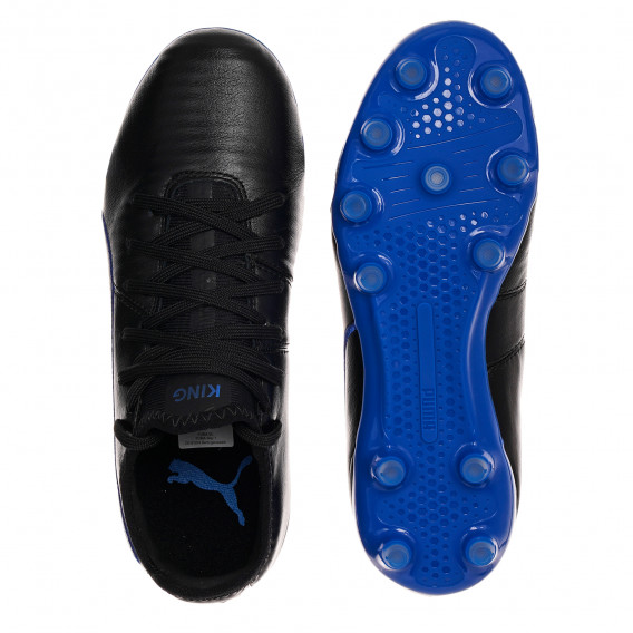 Pantofi sport din piele neagră cu accente albastre Puma 344730 5