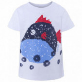 Tricou din bumbac cu imaginea colorată a unui pește mic pentru băieți Tuc Tuc 34503 