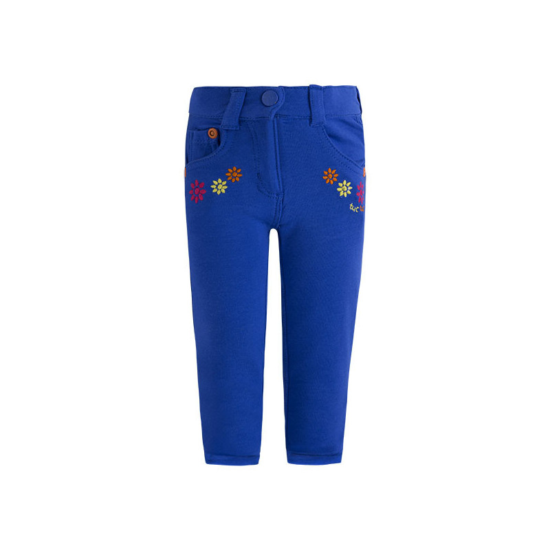 Pantaloni de fete decorați cu flori brodate colorate  34560