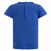 Bluză de bumbac culoare albastru cu mânecă scurtă pentru fete, cu imprimeu multicolor Tuc Tuc 34567 2