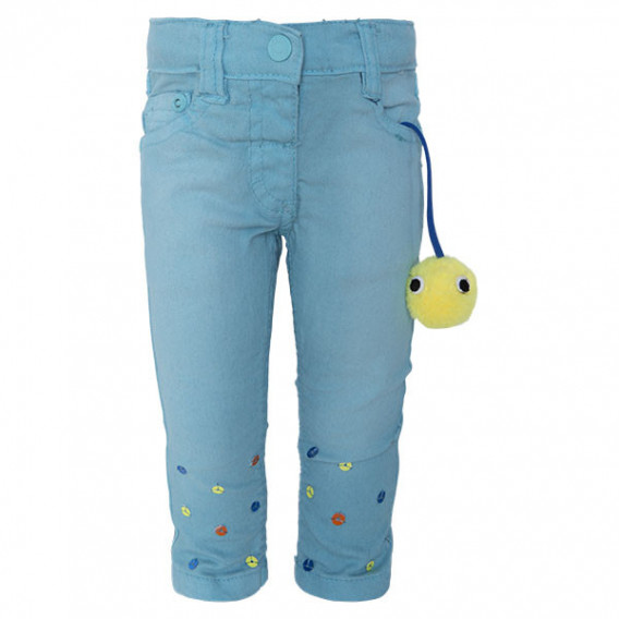 Pantaloni din denim cu broderie colorată pentru fete Tuc Tuc 34605 
