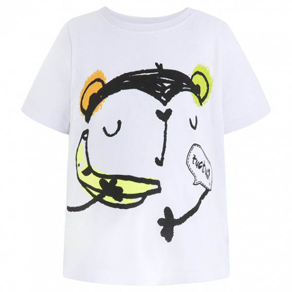 Tricou din bumbac cu un print de animăluț cu banană pentru băieți Tuc Tuc 34656 