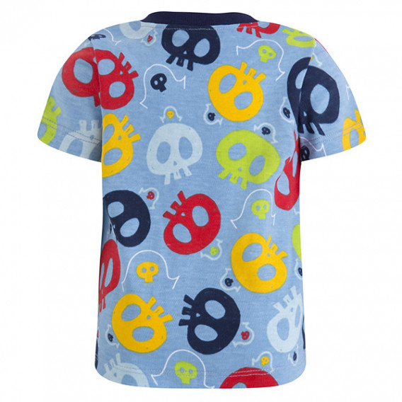 Tricou din bumbac cu cranii multicolore pentru băieți Tuc Tuc 34700 3