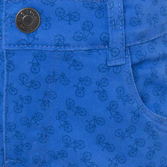 Pantaloni scurți de culoare albastru cu imprimeu de biciclete pentru băieți Tuc Tuc 34773 3