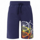 Pantaloni scurți din bumbac bleumarin cu imprimeu colorat pentru băieți Tuc Tuc 34774 