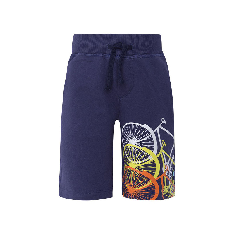 Pantaloni scurți din bumbac bleumarin cu imprimeu colorat pentru băieți  34774