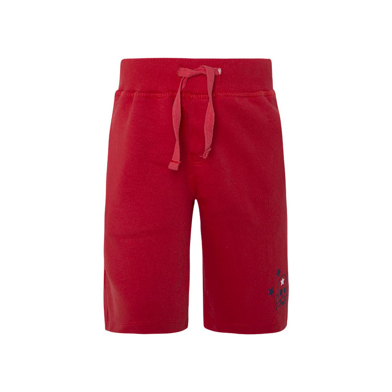 Pantaloni scurți din bumbac de culoare roșie cu un imprimeu color pentru băieți  34815