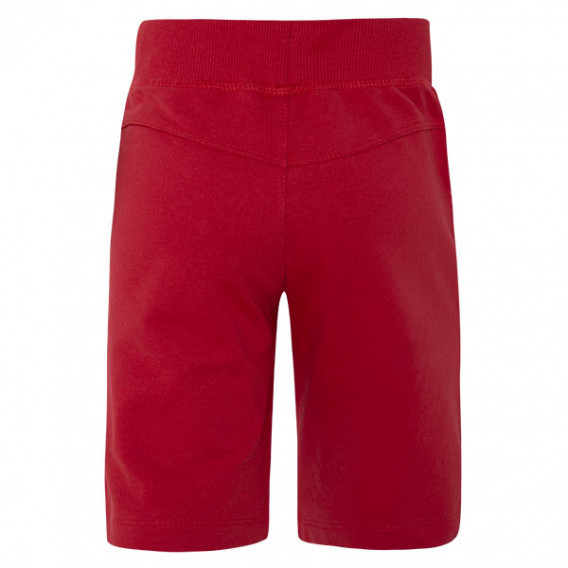 Pantaloni scurți din bumbac de culoare roșie cu un imprimeu color pentru băieți Tuc Tuc 34816 2