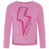 Bluză cu mânecă lungă, de culoare roz, din bumbac, pentru fete Tuc Tuc 34946 