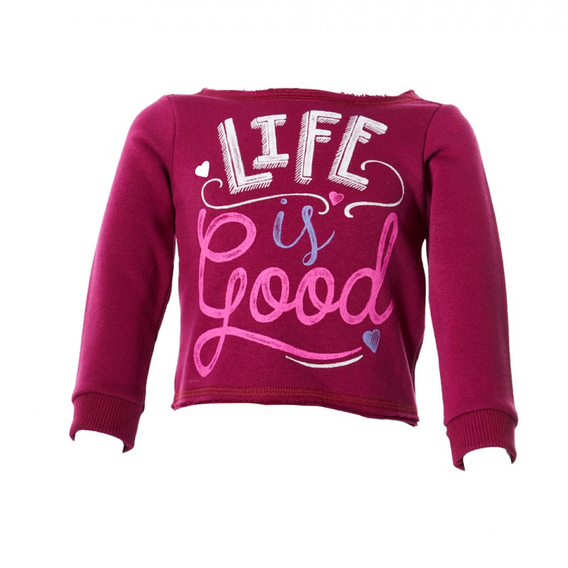 Bluză roz pentru fete cu litere albe  35940