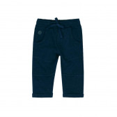 Pantaloni de bumbac albaștri cu șireturi pentru băieți Boboli 363 