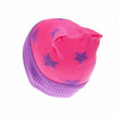Căciulă tricotată pentru fete, roz cu steluțe Chicco 36310 2